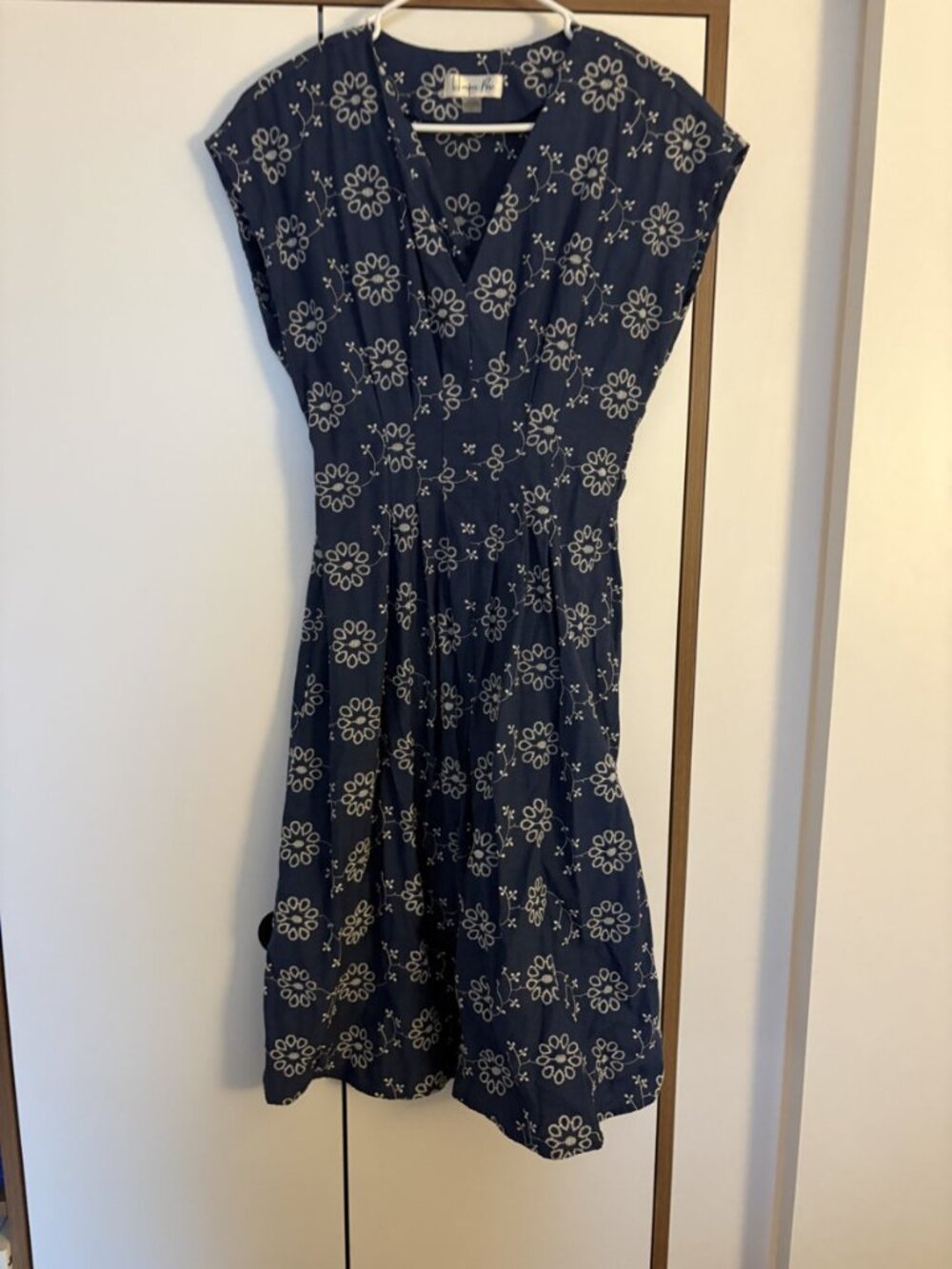 Harper Rose Navy Floral Embroidered Dress Size 6